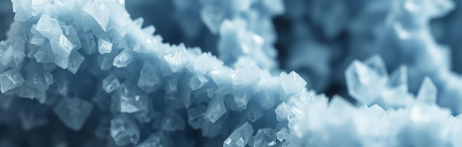 Macro view of crystalline structures evoking regulatory order and structured data